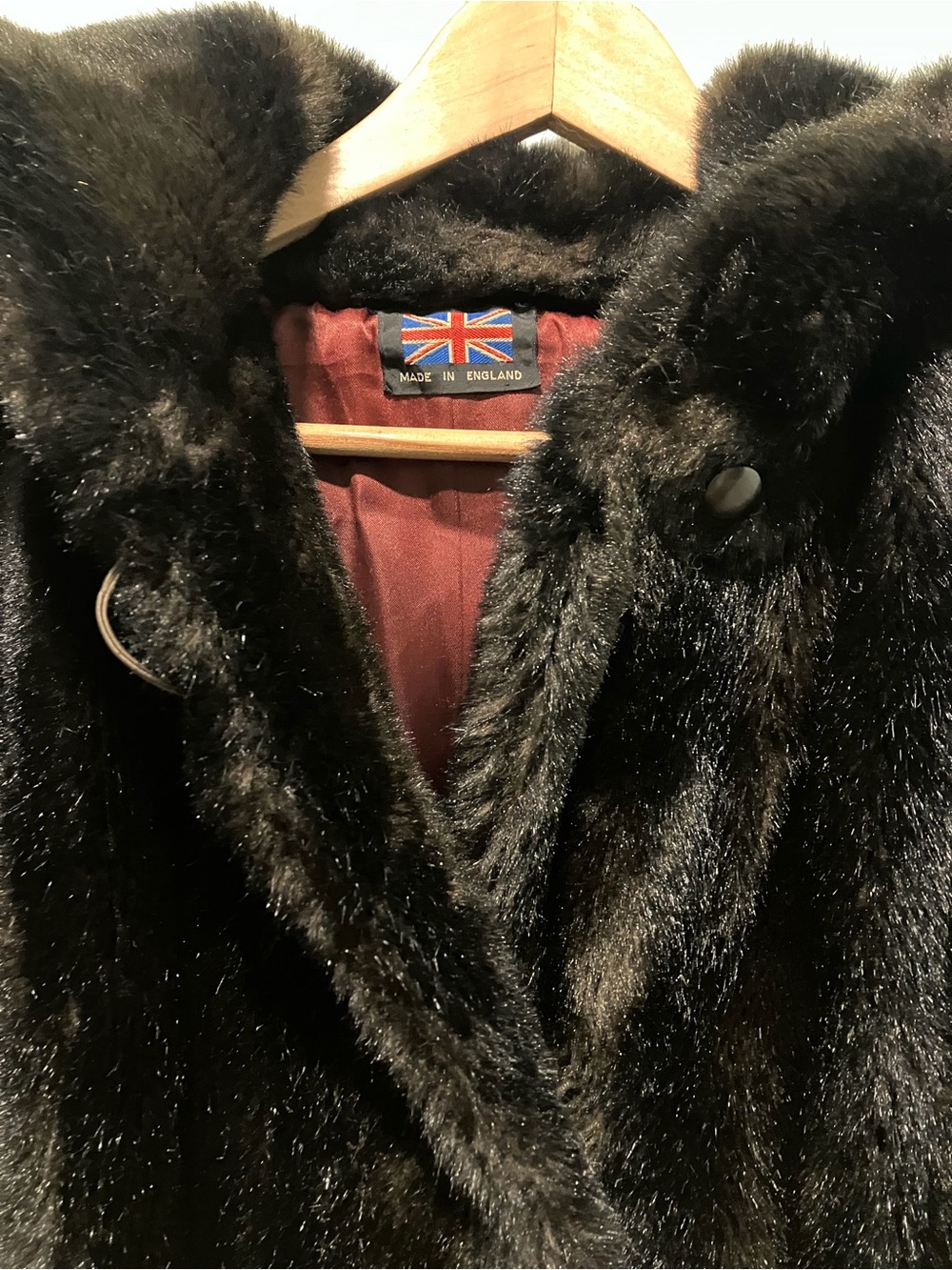 Vintage Faux Fur With Hood - Mid-Length - Black/Brown - Small - Picture 3 of 16